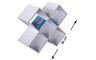 X Shape Stylish Design 5 Cube Storage Shelf White Color Flat-pack