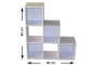 Stylish Step Design 3 Level 6 Cube Storage Shelf White Color Flat-Pack