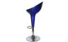 Glossy Blue Bar Stool Set of 2 Fiber Glass Height Adjustable