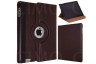 Brown the new pad ipad3 360 Degree Rotating Stand smart leather case cover with 3 stand