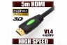5M HDMI Cable v1.4 3D High Speed with Ethernet HEC Full HD 1080p Digital Gold Plated