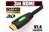3M HDMI Cable v1.4 3D High Speed with Ethernet HEC Full HD 1080p Digital Gold Plated