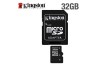 32GB Kingston MicroSDHC Memory Card & Adaptor