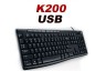 Logitech Media Keyboard K200 Slim Wired USB for Laptop PC
